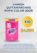 Vanish Quitamanchas Ropa Color 30 gr