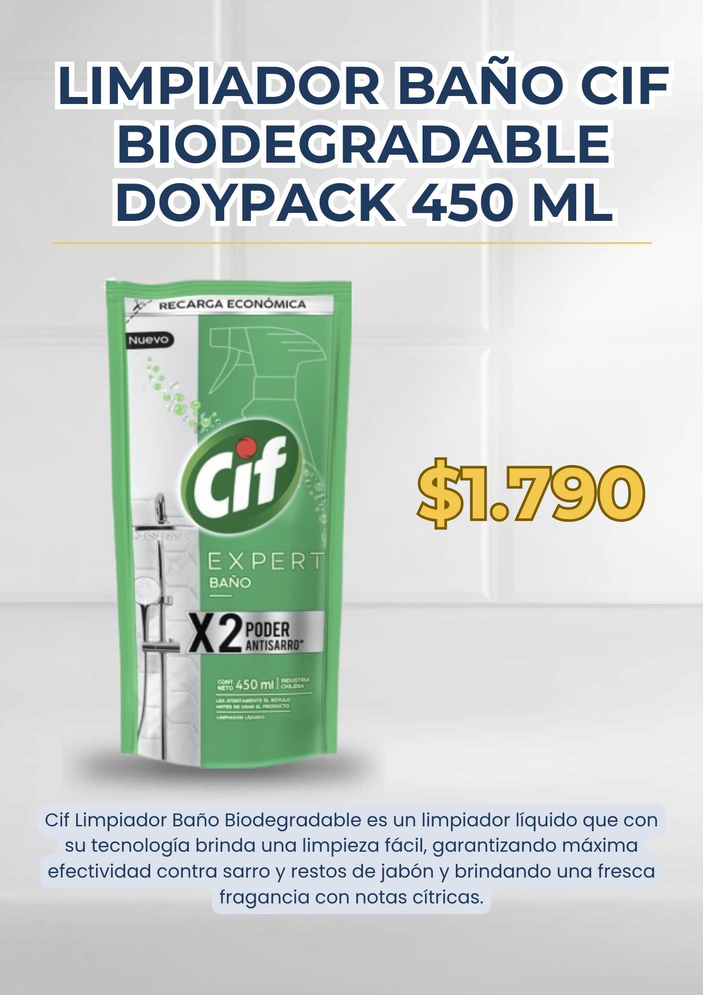 Cif Biodegradable Doypack 450 ml