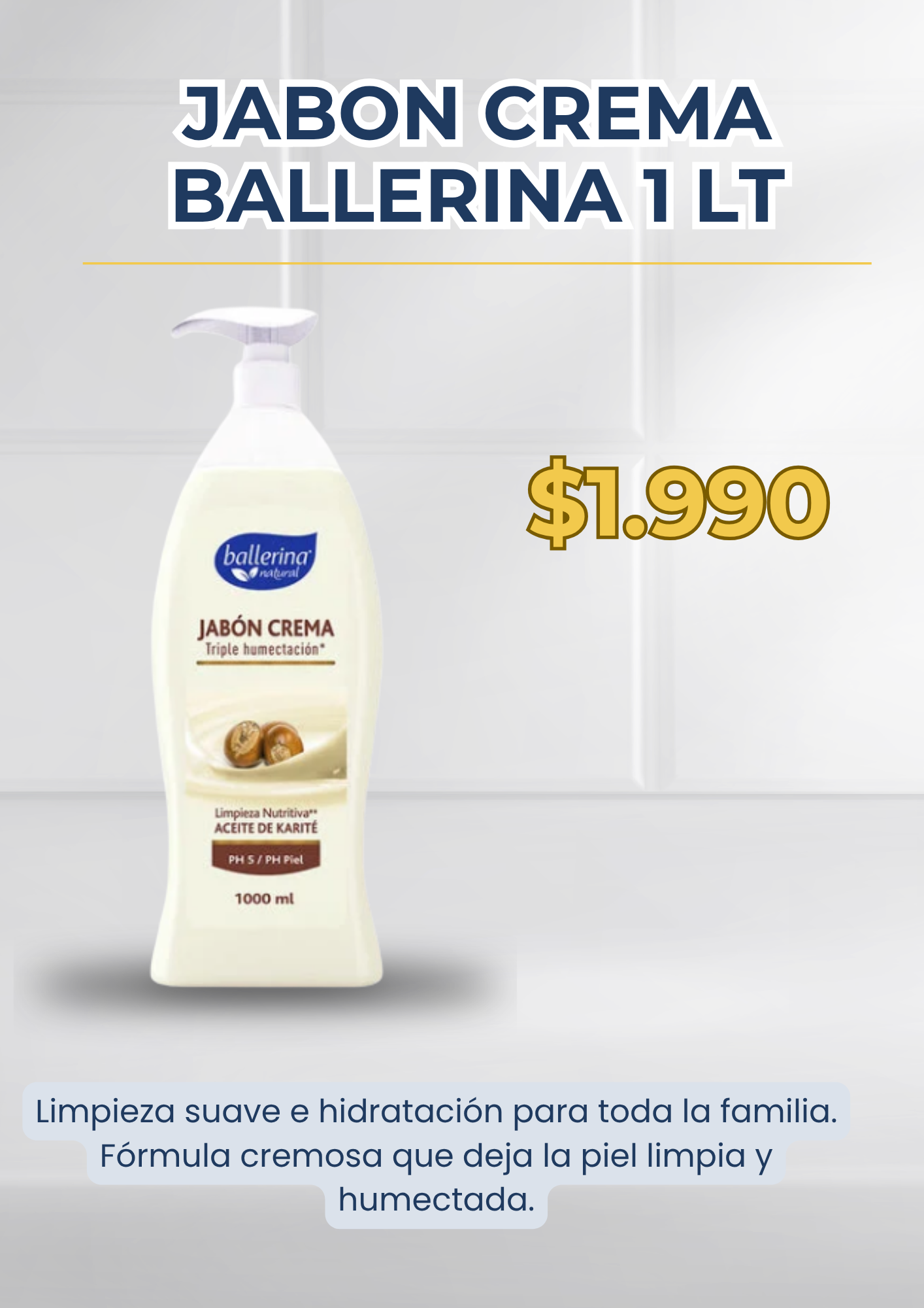Jabón Crema Ballerina 1LT