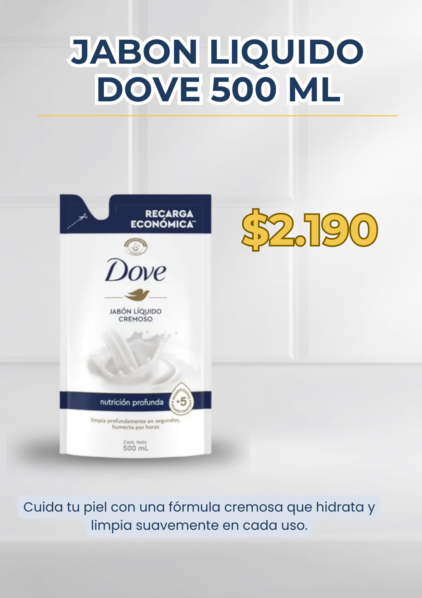 Jabón Líquido Dove Recarga 500ml