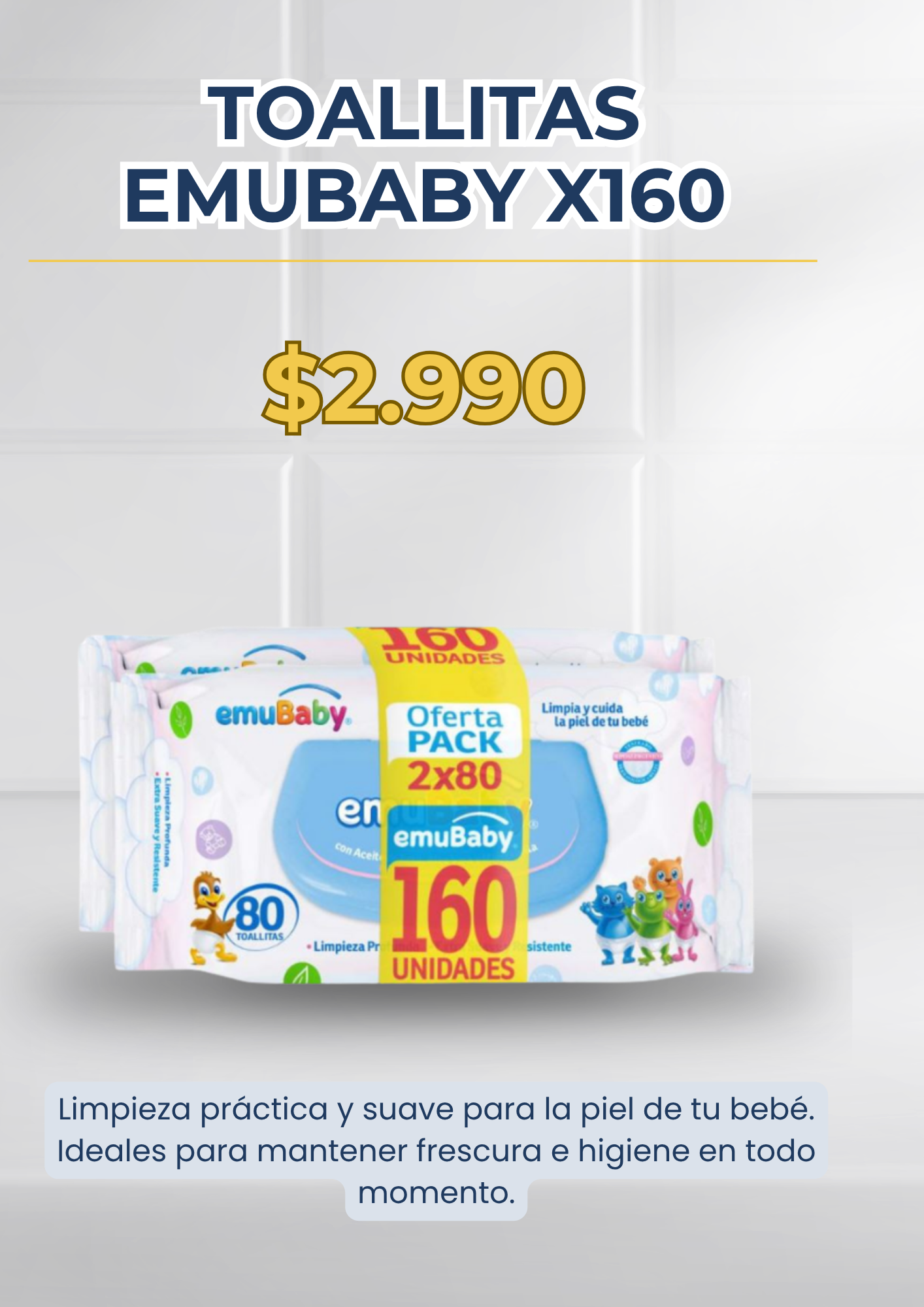 Toallitas Emubaby x160