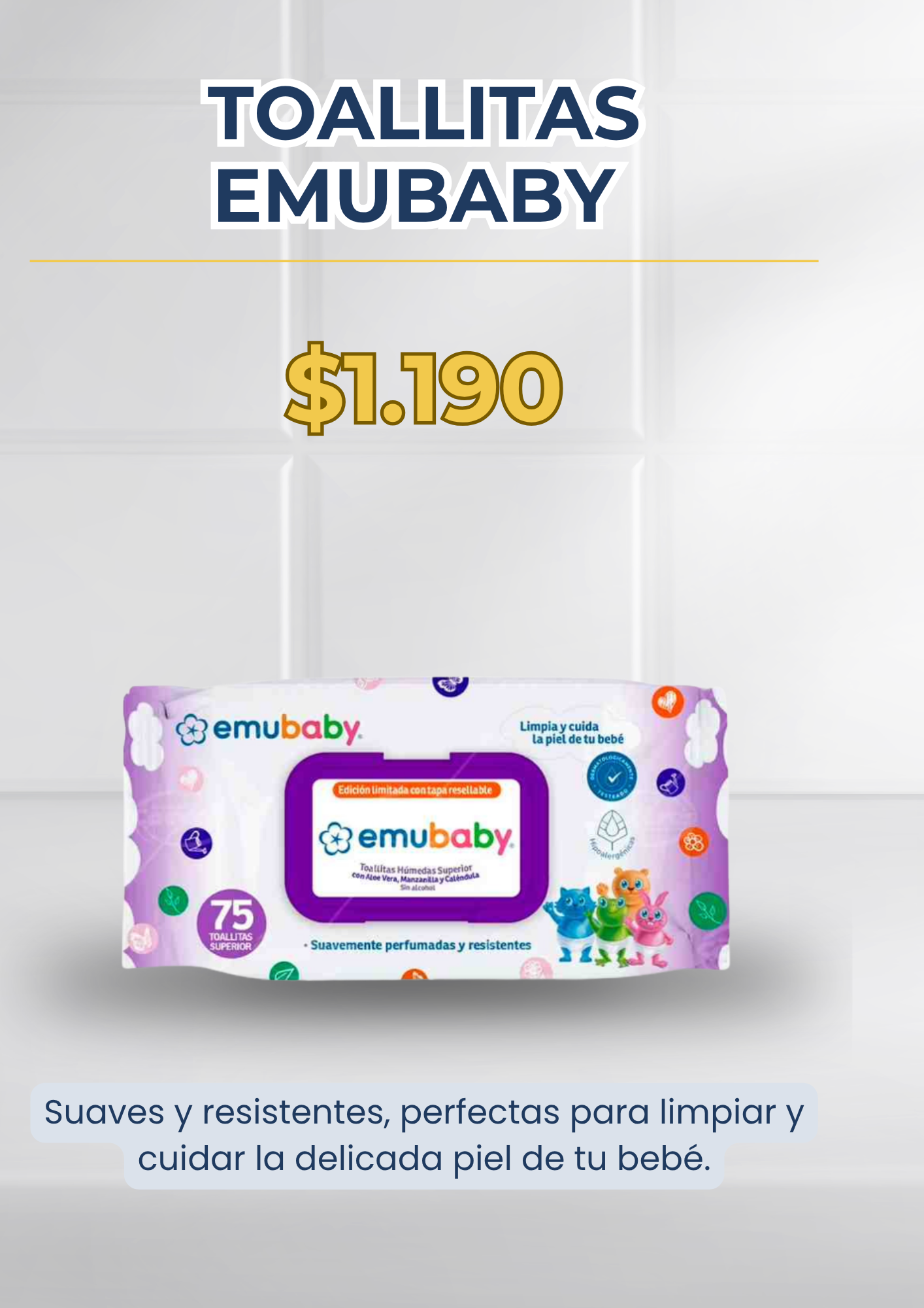 Toallitas Emubaby 75 unidades