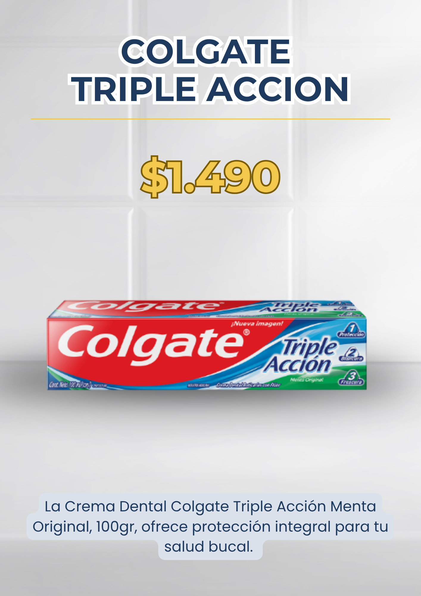 Pasta de dientes Colgate Triple Acción