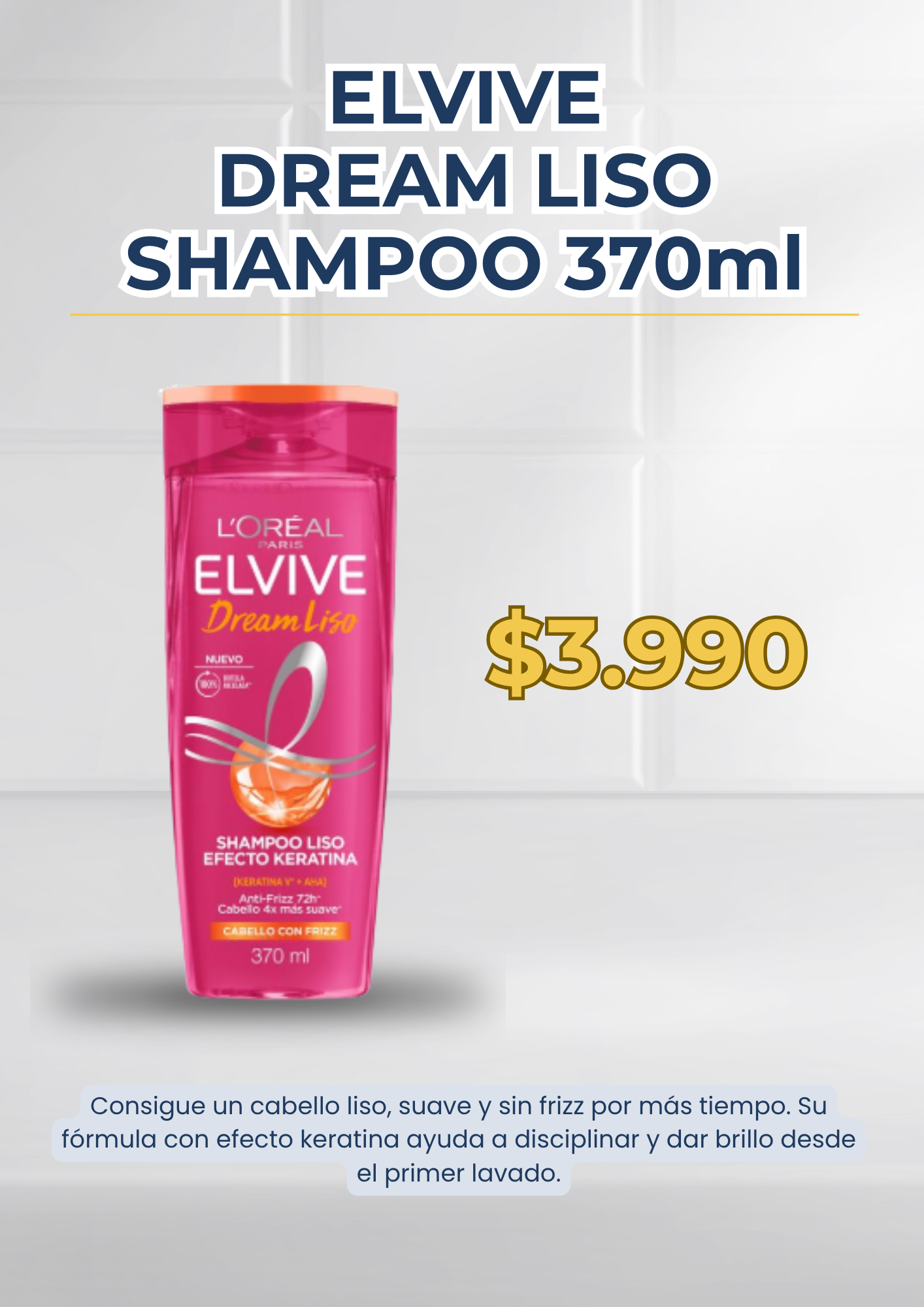 Elvive Dream Liso Shampoo 370ml