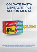 Colgate Pasta Dental Triple Acción Menta Pack 6 Unidades 50 gr