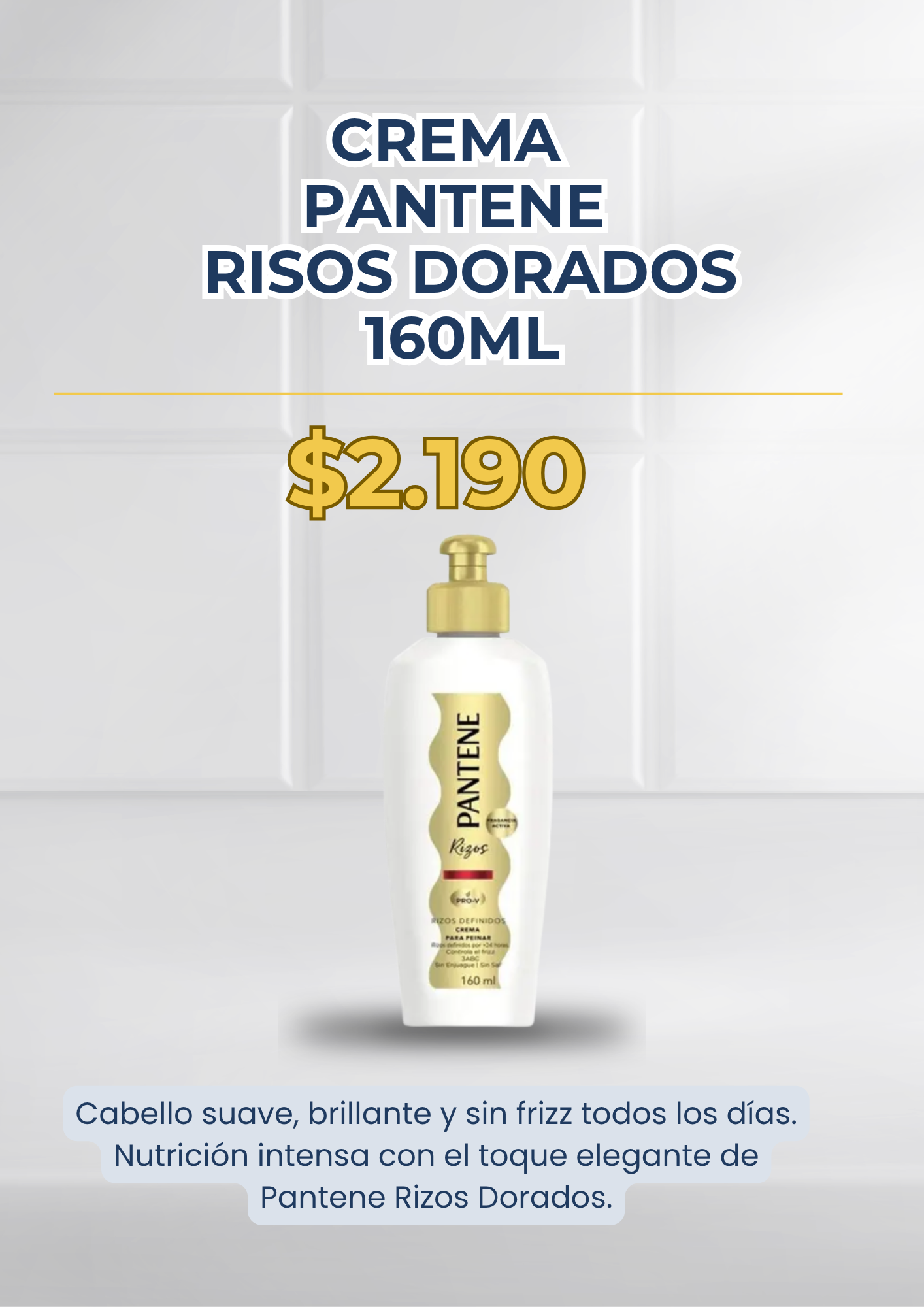 Crema Pantene Risos Dorados 160ML