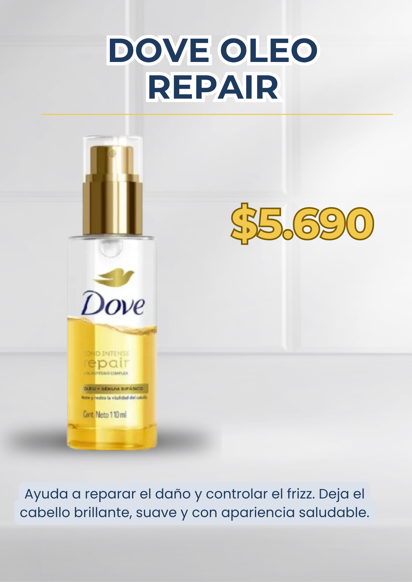 Óleo Dove 110ml Aceite Capilar