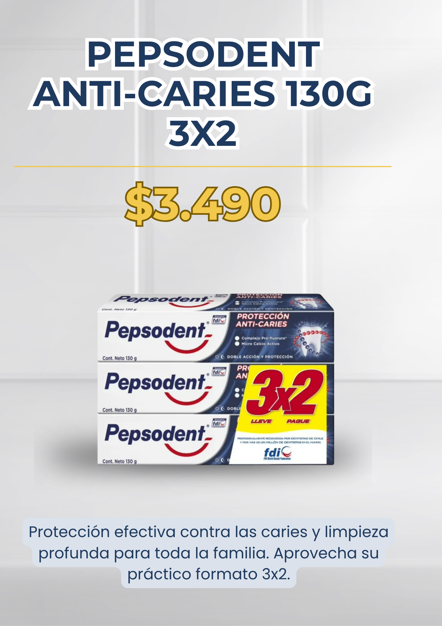 Pepsodent Anti-Caries 130g 3x2