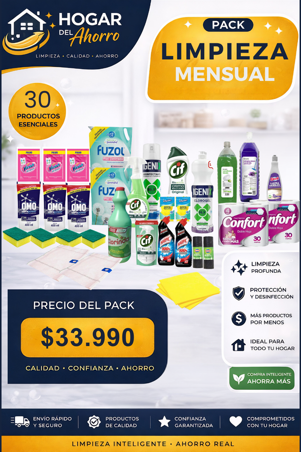 Pack Limpieza Mensual